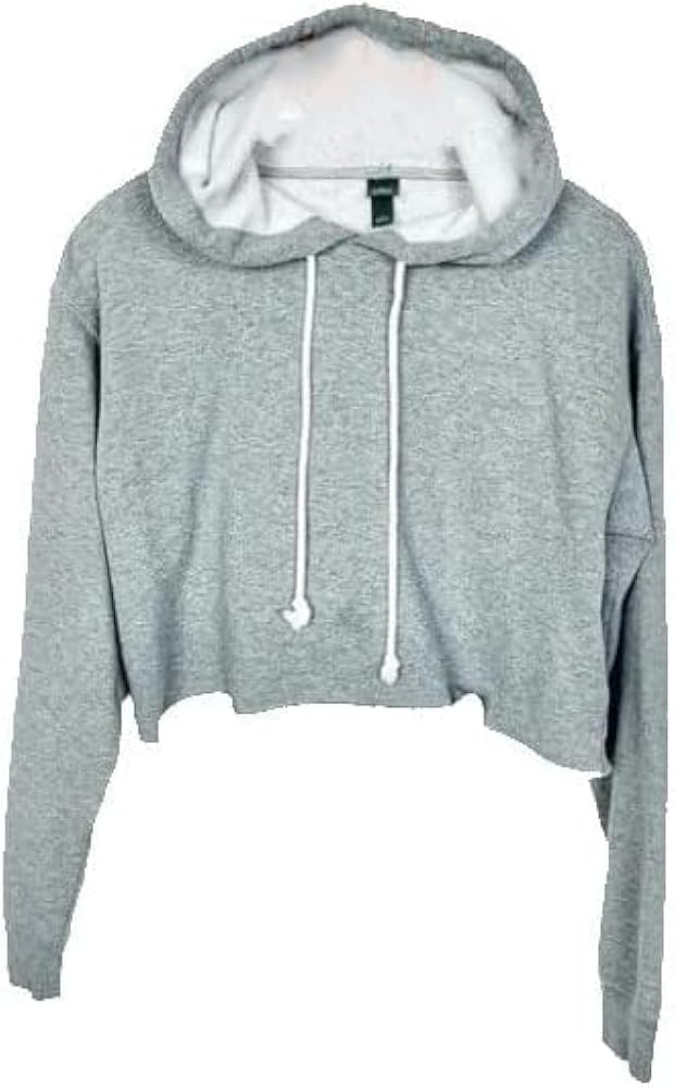 Wild Fable Women's Cropped Hoodie - Heather Grey - Size Small-Medium