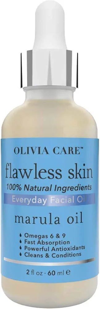 Olivia Care Flawless Essential Facial Oil 100% Natural. Stabilize & Retain Moisture (Marula)