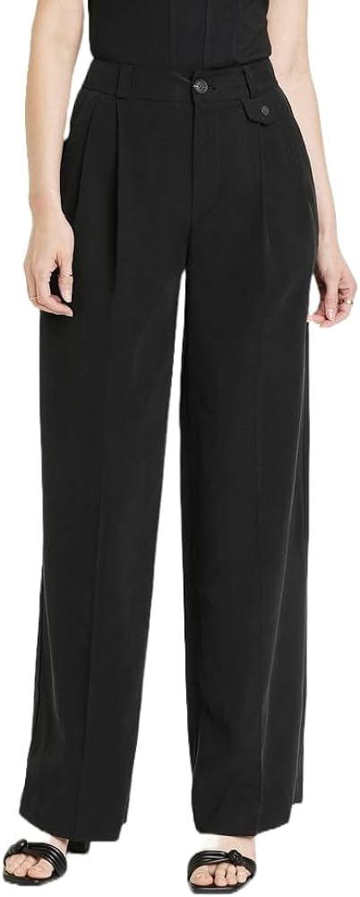 A New Day Women's High-Rise Relaxed Fit Baggy Wide Leg Trousers -