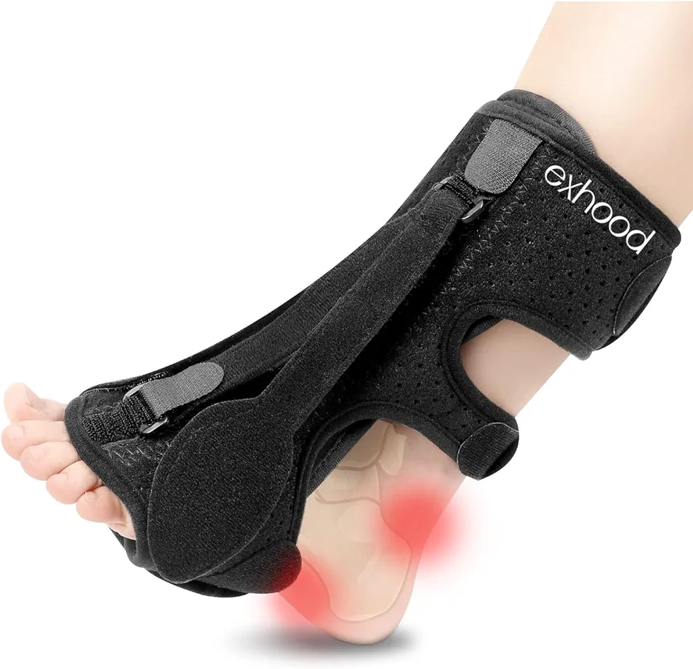 Plantar Fasciitis Night Splint, Brace for Plantar Fasciitis Relief, Adjustable with 3 Straps, Perfect for Day & Night Use, Alleviates Foot Drop, Achilles Tendonitis