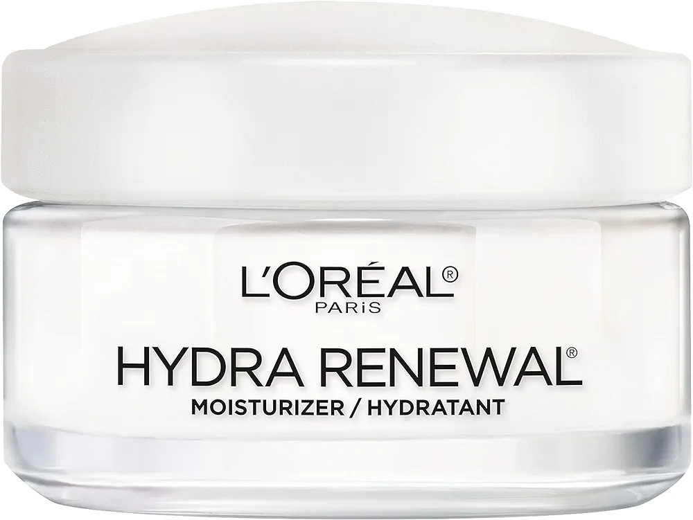 L'Oreal Paris Skincare Hydra-Renewal Face Moisturizer with Pro-Vitamin B5 for Dry Sensitive Skin, All-Day Hydration, 1.7 Oz