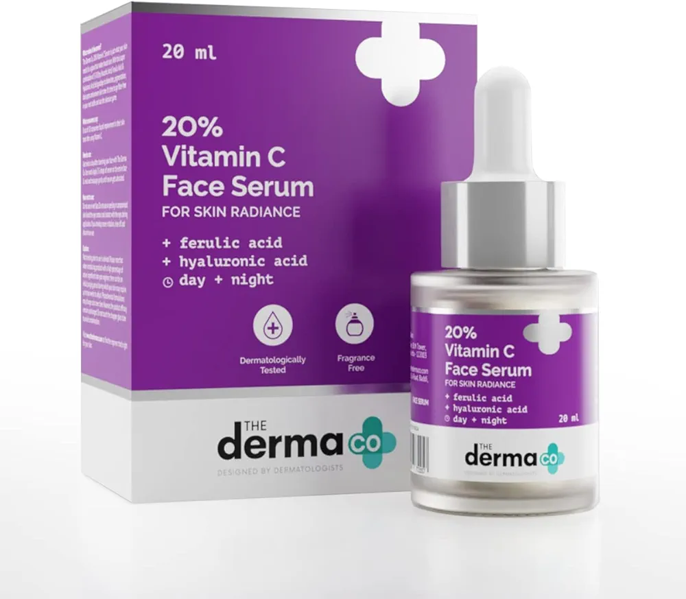 20% Vitamin C Face Serum | Helps Revive Dull, Damaged Skin | Radiance Serum for All Skin Types | Non-Comedogenic Formula | 0.68 Fl Oz/20ml