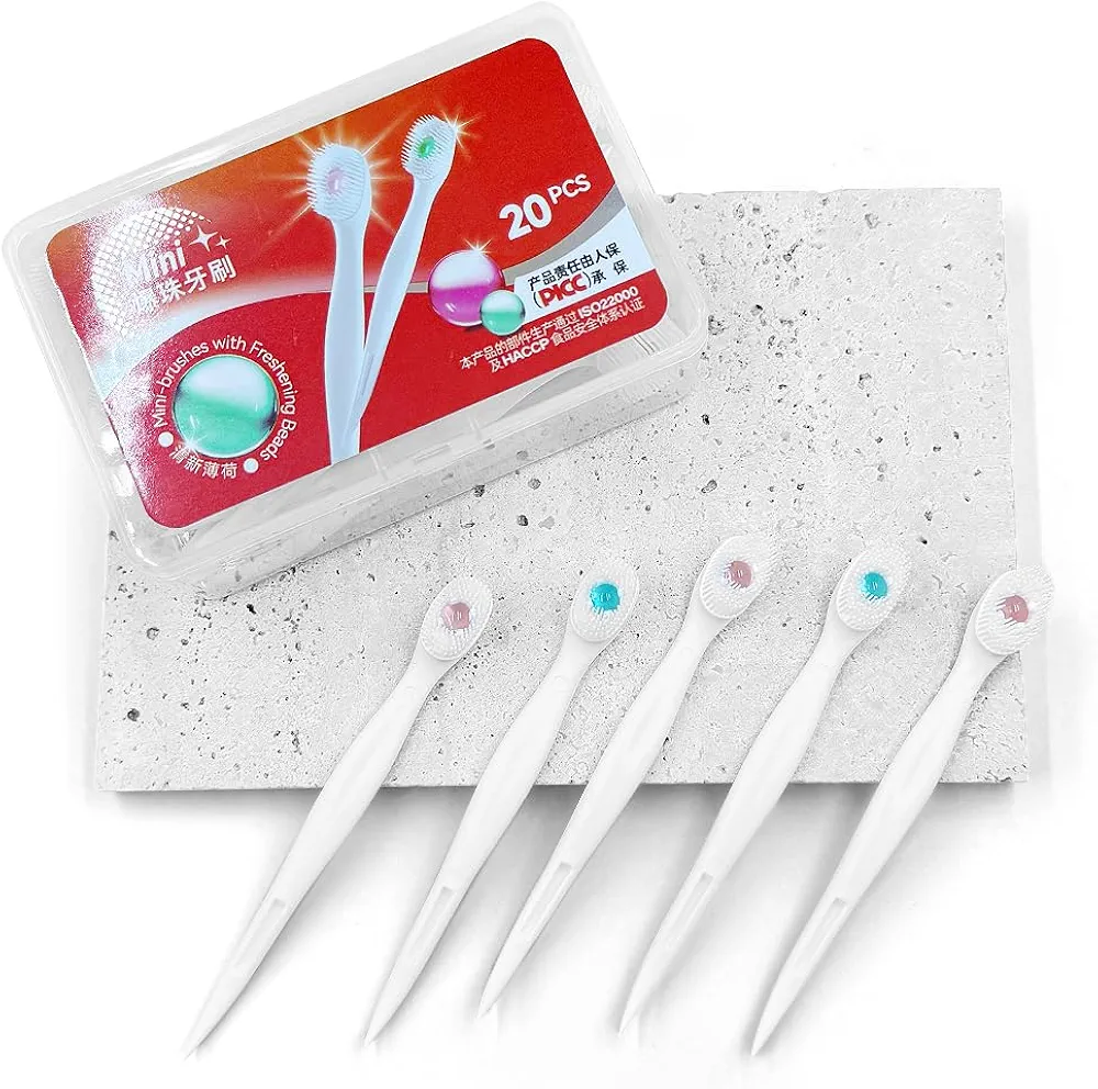 Disposable Mini Toothbrush with Toothpaste 20pcs Portable Travel Toothbrushes for Work or Travel (Mix)