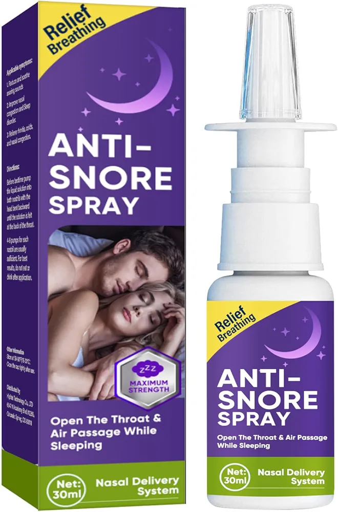 Anti Snoring Spray, Anti Snoring Devices, Fast Snore Sto_pper Drops for Better Sleep Effective Snoring Solution, Helps Open The Throat & Air Passage While Sleeping