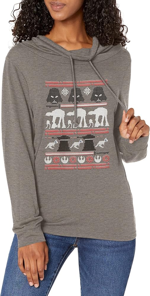 STAR WARS Hoth Battle Sweater Women's Cowl Neck Long Sleeve Knit Top