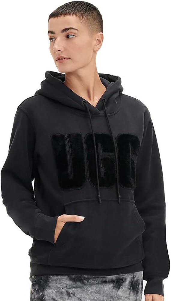 UGG Women's Rey Fuzzy Logo Hoodie