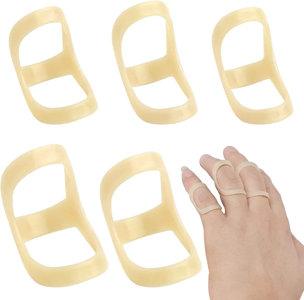 SAREAL Oval Finger Splint, 5Pcs Finger Splint, Support and Protection for Arthritis, Trigger Finger or Thumb, Stabilizer Brace for Middle Pinky or Ring Finger- 6,7,8,9,10 Sizes