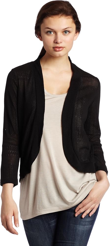 Rafaella Women's Pointelle Sweater Like Cardigan