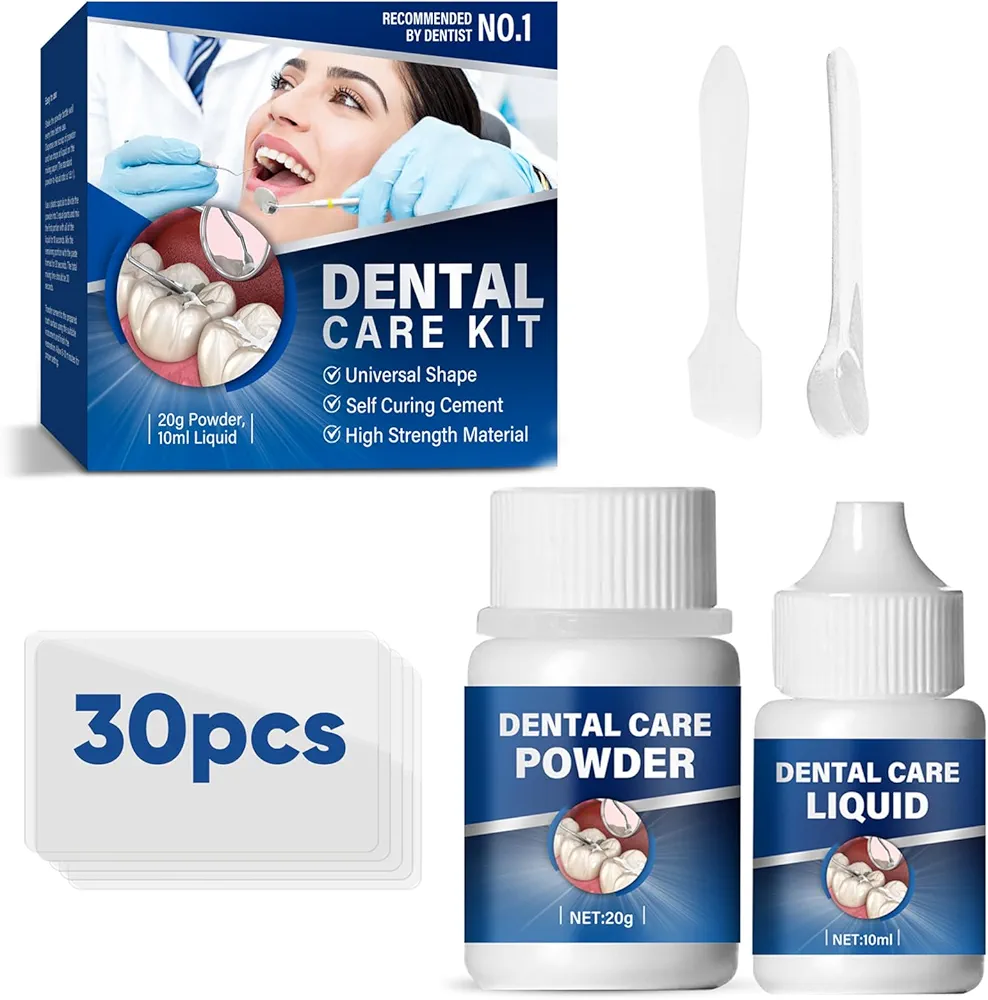 Tooth Repair Kit, Tooth Filling Replacement Kit, Moldable Dental Care Kit Glue DIY at Home for Fix The Missing and Broken Tooth, Suitable for Men and Women