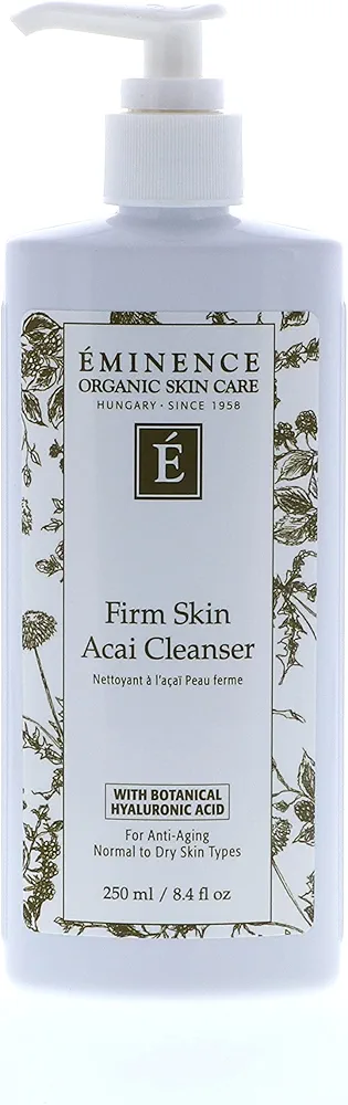 Eminence Organic Skincare Firm Skin Acai Cleanser with Hyaluronic Acid, 8.4 Ounce