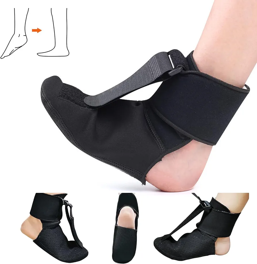 Plantar Fasciitis Socks, Plantar Fasciitis Night Splint Socks, Adjustable Orthopedic Foot Drop Brace,Achilles Tendonitis and Heel Pain Relief,Plantar Fasciitis Relief Night Splint(L)