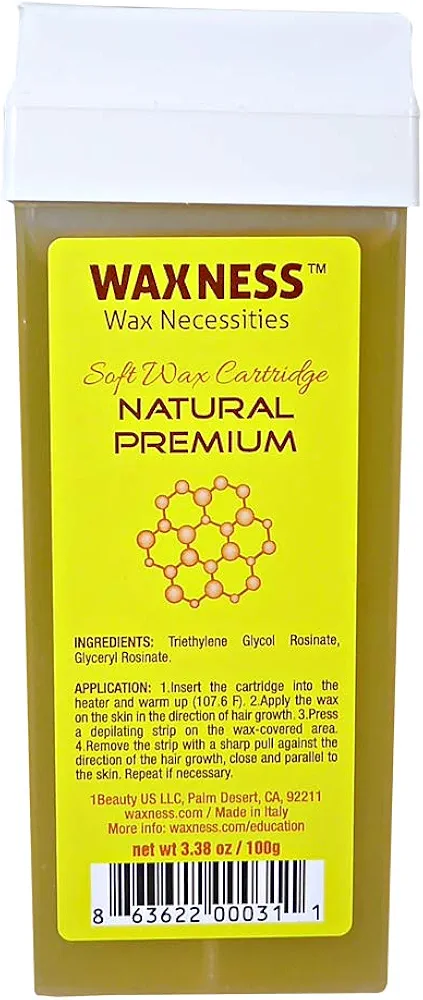 Wax Necessities Waxness Natural Polymer Premium Soft Wax Cartridge 3.38 Ounces