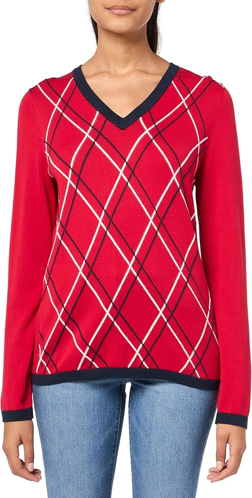 Tommy Hilfiger Women's Classic Fit Lightweight V-Neck Sweater