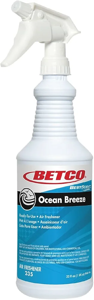 Betco Ocean Breeze RTU Deodorizer, Fresh, 32 oz., 12/Carton (BET2351200)