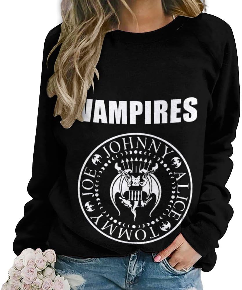 Women's Casual Hoodies Sweatshirts Loose Fit Comfy Crewneck Pullover Tops