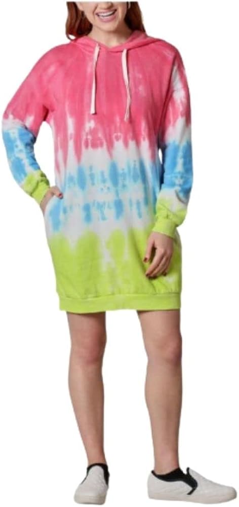 Ultra Flirt Womens Tie Dye Pullover Hoodie