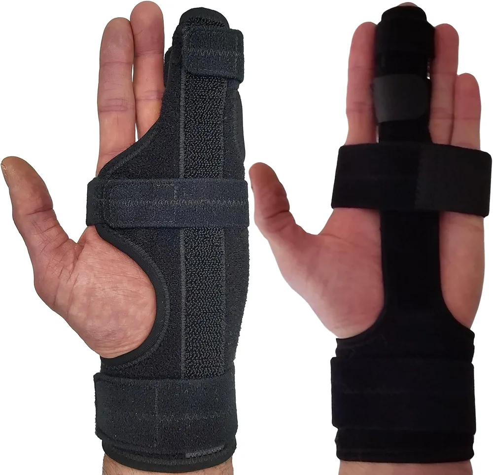 ARMSTRONG AMERICA Metacarpal Finger Splint Hand Brace (Left LAR) + Trigger Finger Splint (Large)