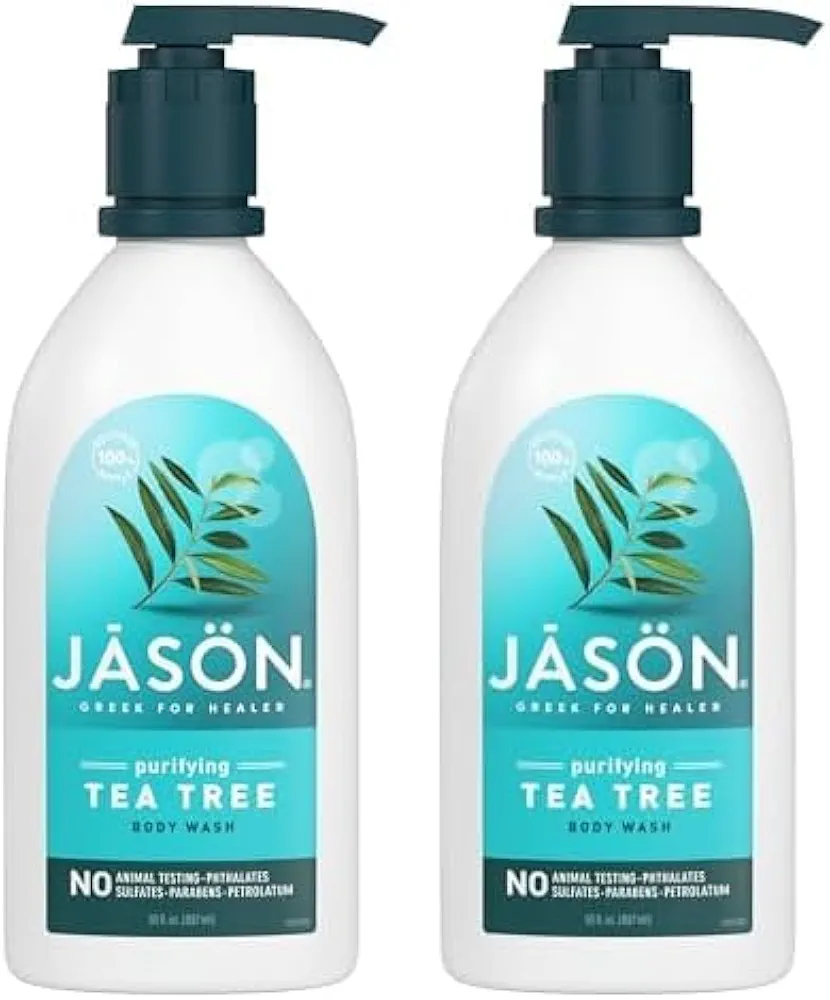 JASON Natural Body Wash & Shower Gel, Purifying Tea Tree, 30 Oz (Pack of 2)