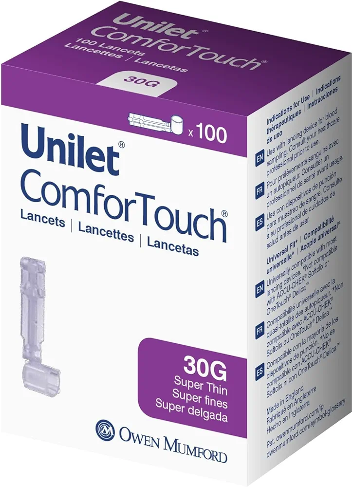 UNILET COMFORTOUCH LANCETS 30G Size: 100