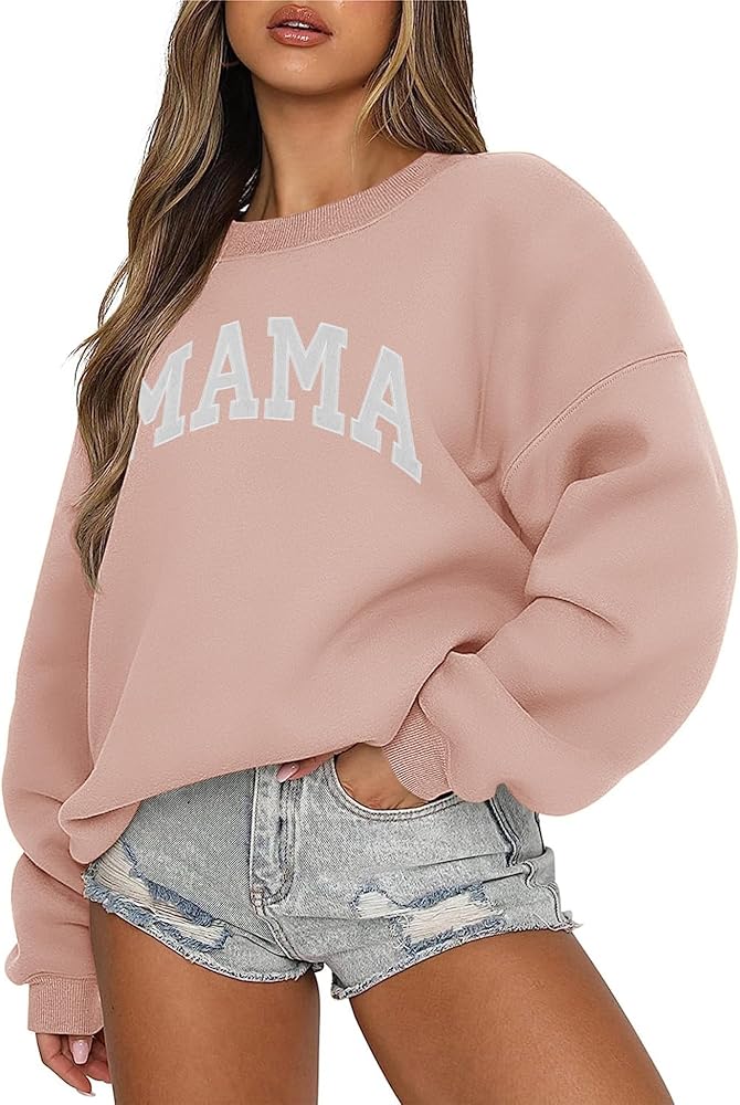 LOMON Crewneck Sweatshirt for Women Casual Oversized Pullover Hoodies Long Sleeve Fleece Tops Sweater