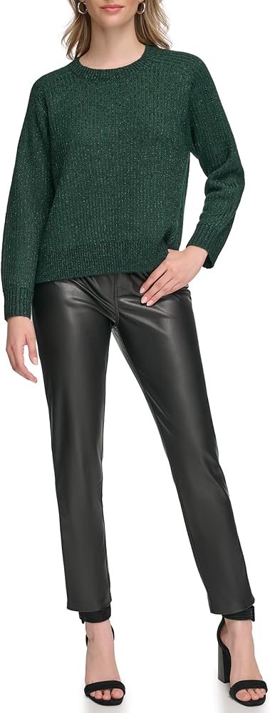 Calvin Klein Women's Pull on Crew Neck Sweater with Lurex