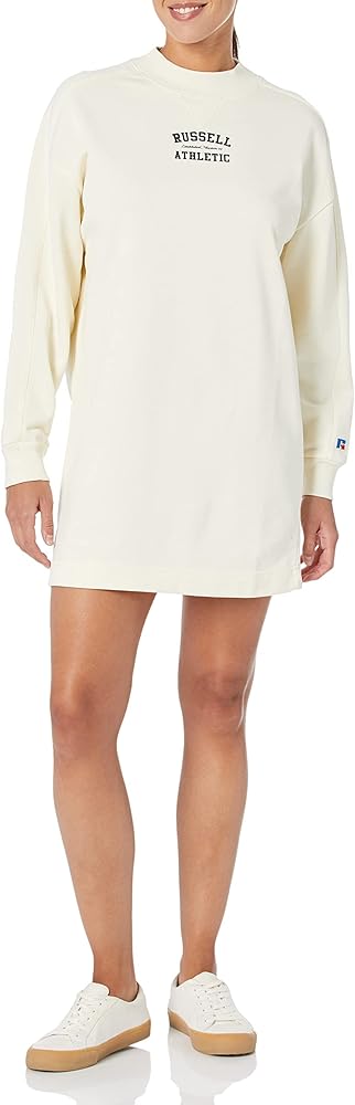 Russell Athletic Women's Graphic Logo Long Sleeve Sweatshirt Dress