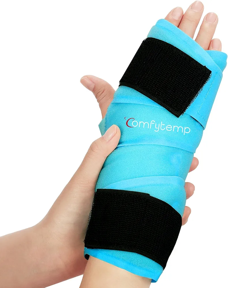 Comfytemp Wrist Ice Pack Wrap,33" Full Hand & Wrist Brace for Carpal Tunnel Relief, FSA HSA Eligible, Reusable Compression Hand Support for Injuries, Tendonitis, Arthritis, Swelling, Cold Hot Therapy