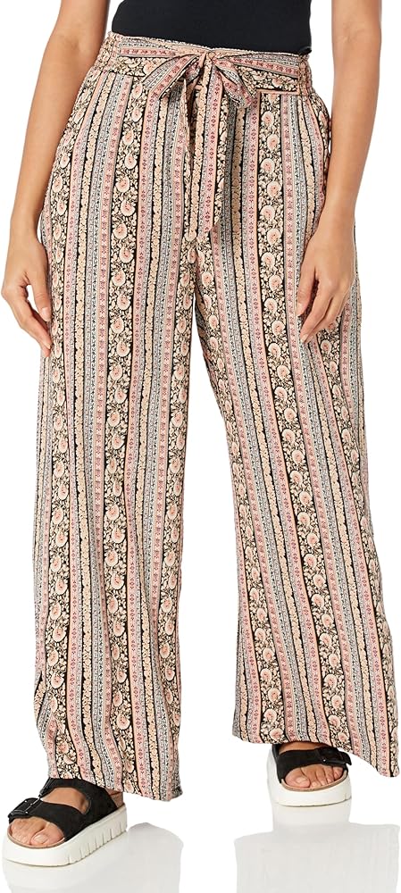 Angie Women's Wide Leg Pants with Self Tie