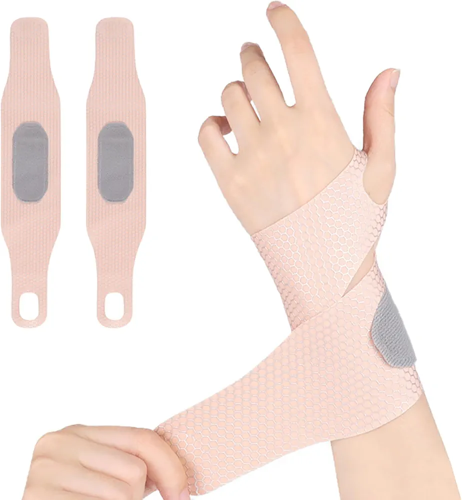 Ultra Thin Wrist Brace for Carpal Tunnel - 2 Pcs Carpal Tunnel Wrist Brace for Pain Relief Tendonitis Arthritis - Breathable Elastic Wrist Support Compression Straps - Wrist Wraps Soft & Comfortable