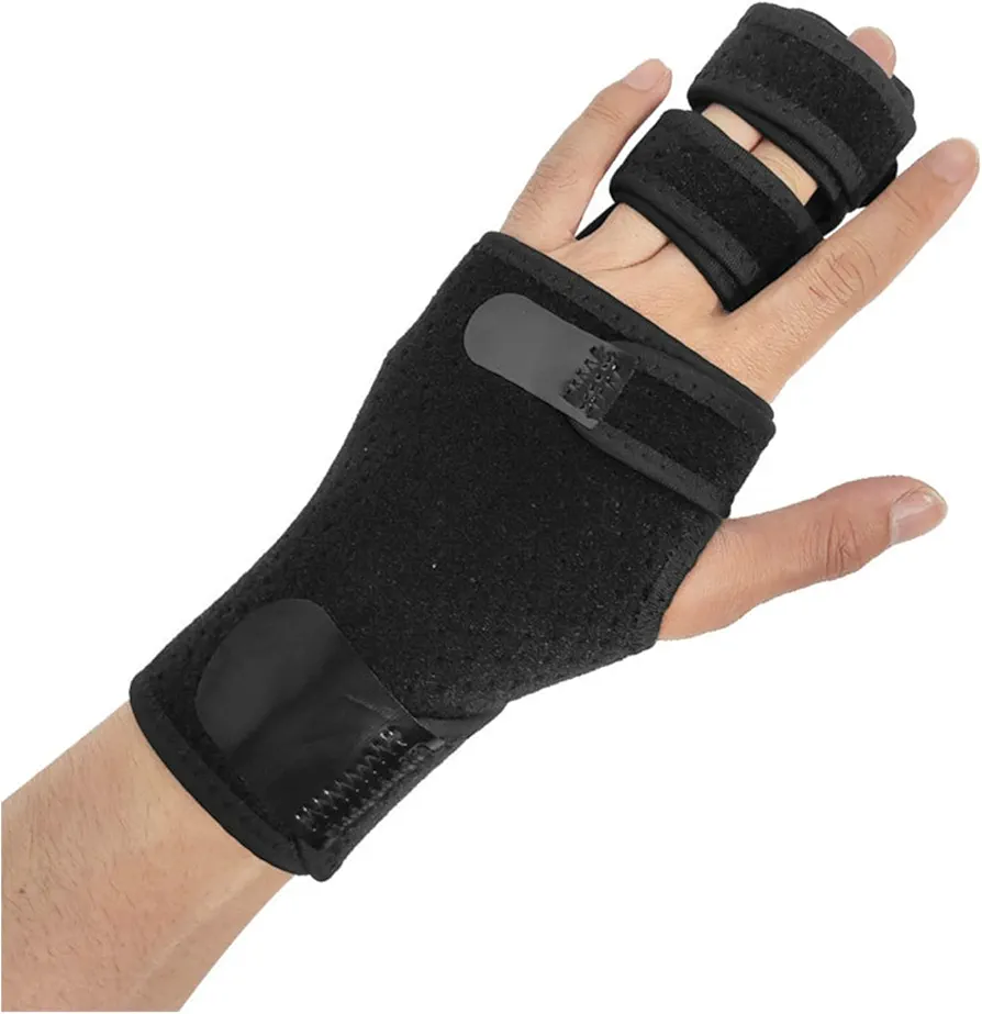 Reusable Adjustable Breathable Mallet Finger Splint Finger Brace Finger Support Stabilizer for Broken Fingers Arthritis Tendonitis Orthotics 724 (Color : Left Hand)