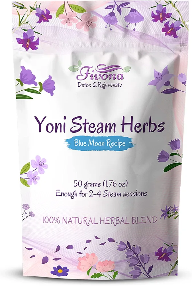 Fivona Yoni Steaming Herbs - for Feminine Use and Rituals - V-Detox, Cleanse, Wash, Odor Control - 2 to 4 sessions - Female PH Balance- 1.76 Ounces