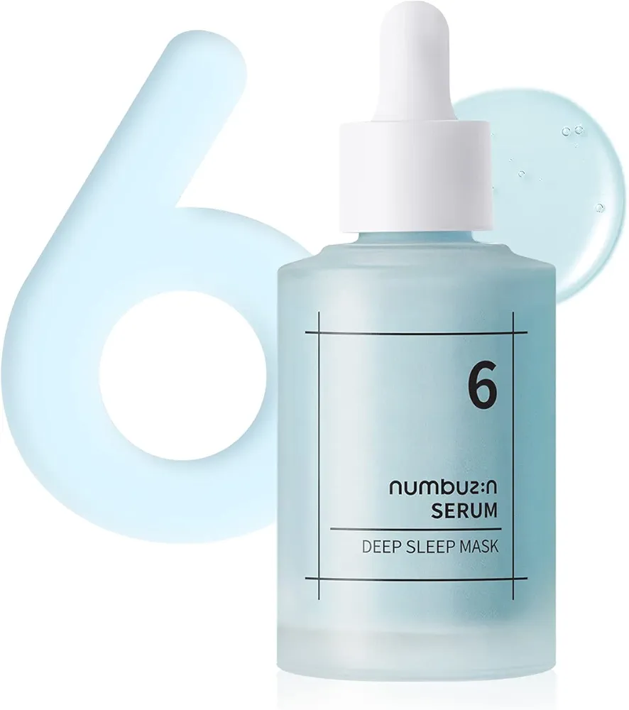 numbuzin No.6 Deep Sleep Mask Serum | Instant, Long Lasting Hydration, Hyaluronic Acid, Niacinamide, Refreshing Iceland Glacier Water | Korean Skin Care for Face, 1.69 fl oz