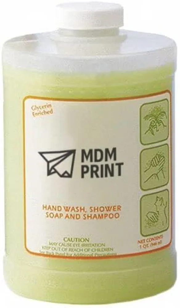 MDMprint Shampoo/Body Wash, Squeeze Bottle, PK12, Mfr: 97501-A