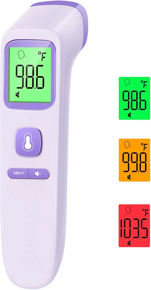 No-Touch Thermometer for Adults and Kids, Digital Accurate Baby Thermometer with Fever Alarm, 1 Second Fast Result, FSA HSA Eligible, Easy to use, 2 in 1 Mode