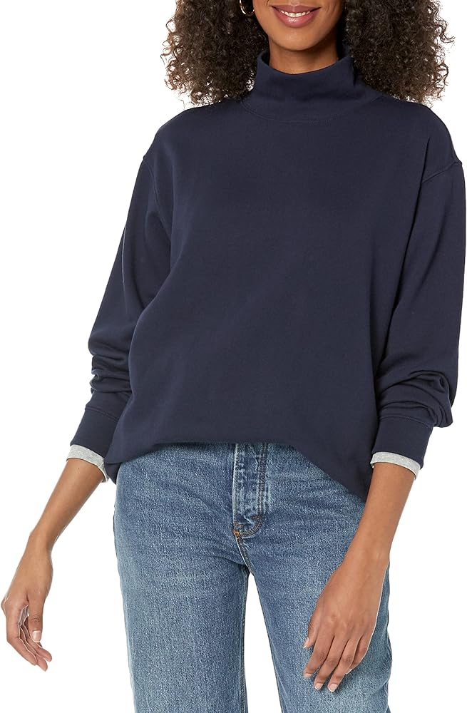 GAP Women's Fleece Tunic Mockneck