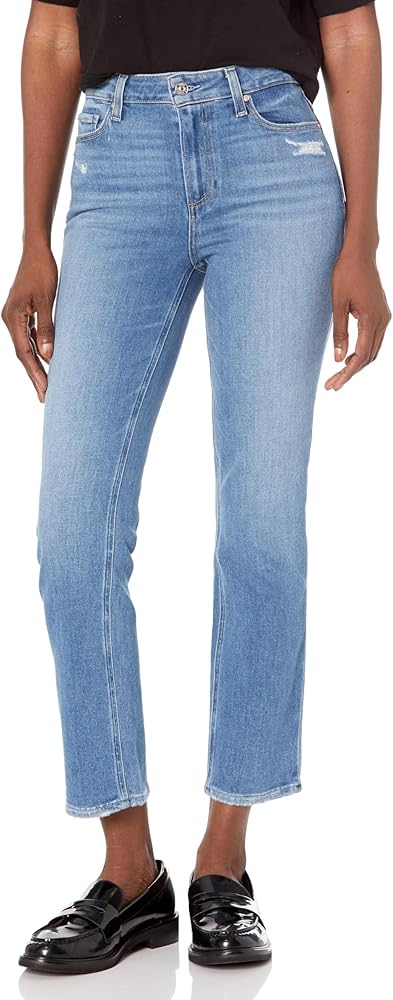 PAIGE Women's White Noise Grand Hem Jeans