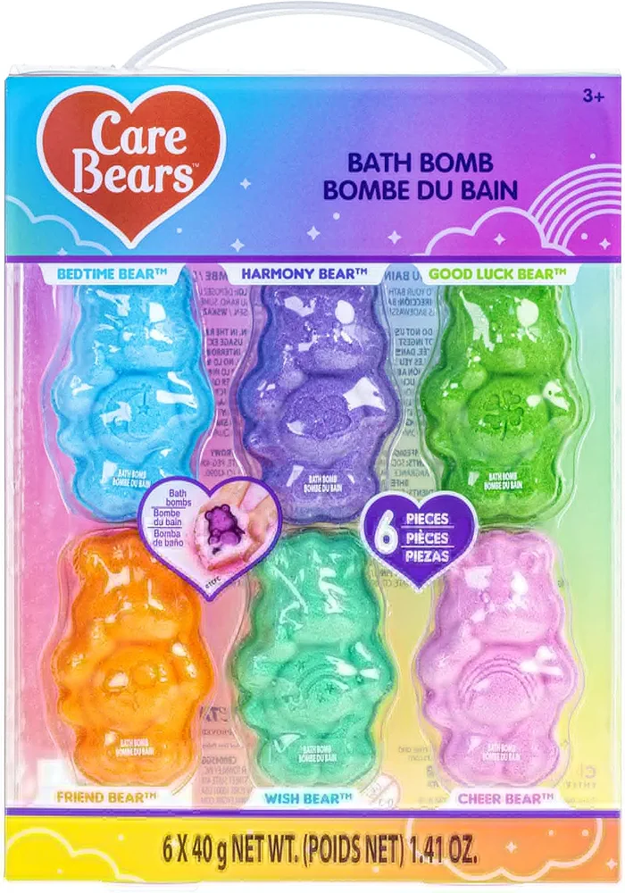 Care Bears 6 Pack Bubblegum Scented Bath Bombs - Ages 3+ Character Molded Bath Bombs – Fun & Bright Colors - Great Birthday Gifts, Stocking Stuffers, Slumber Parties, Spa Days & More by Townley Girl