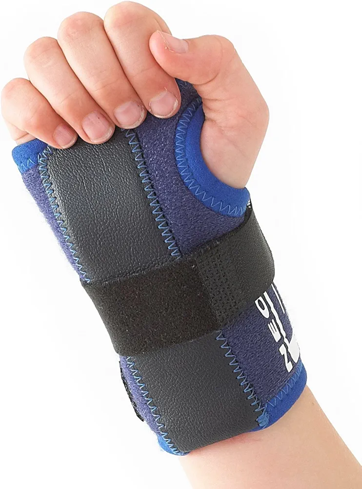 Neo-G Wrist Brace for Kids - Stabilized Support For Carpal Tunnel, Juvenile Arthritis, Joint Pain, Tendonitis, Hand Sprains - Adjustable Compression - Class 1 Medical Device - One Size - Right - Blue