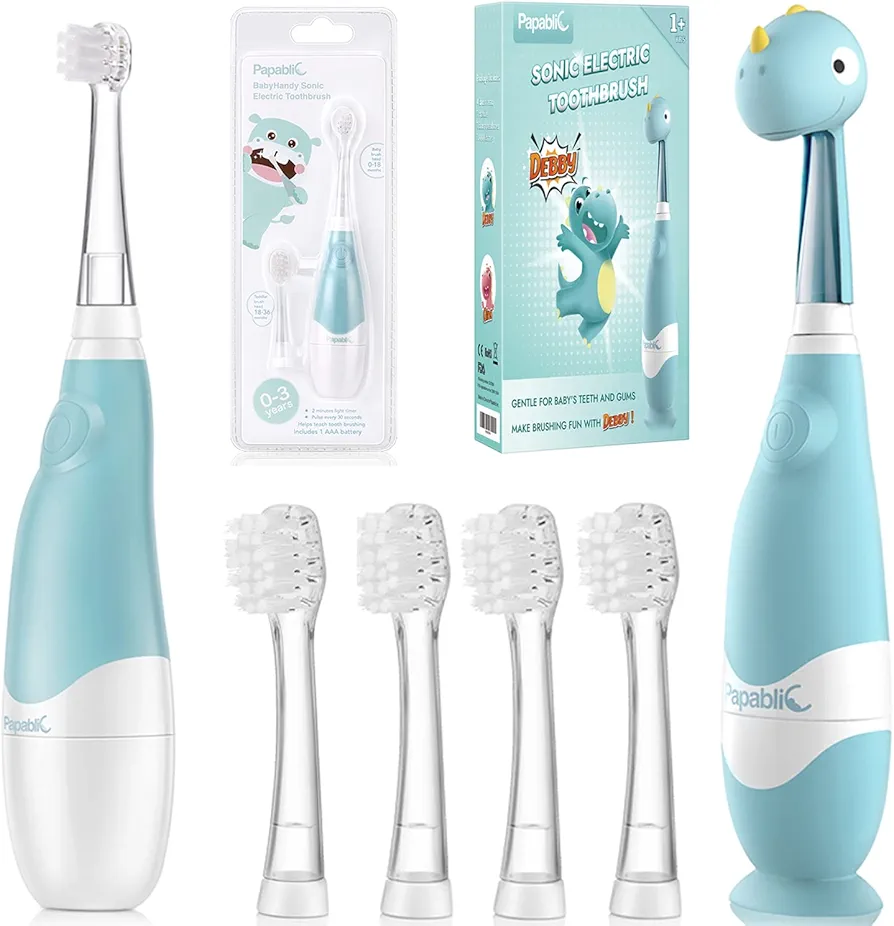 Papablic BabyHandy 2-Stage Bundle with Debby Toddler Sonic Electric Toothbrush