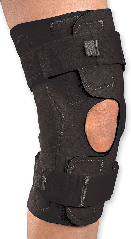 LLC - Procare Reddie Knee Brace, Open Popliteal, Black, X-Large