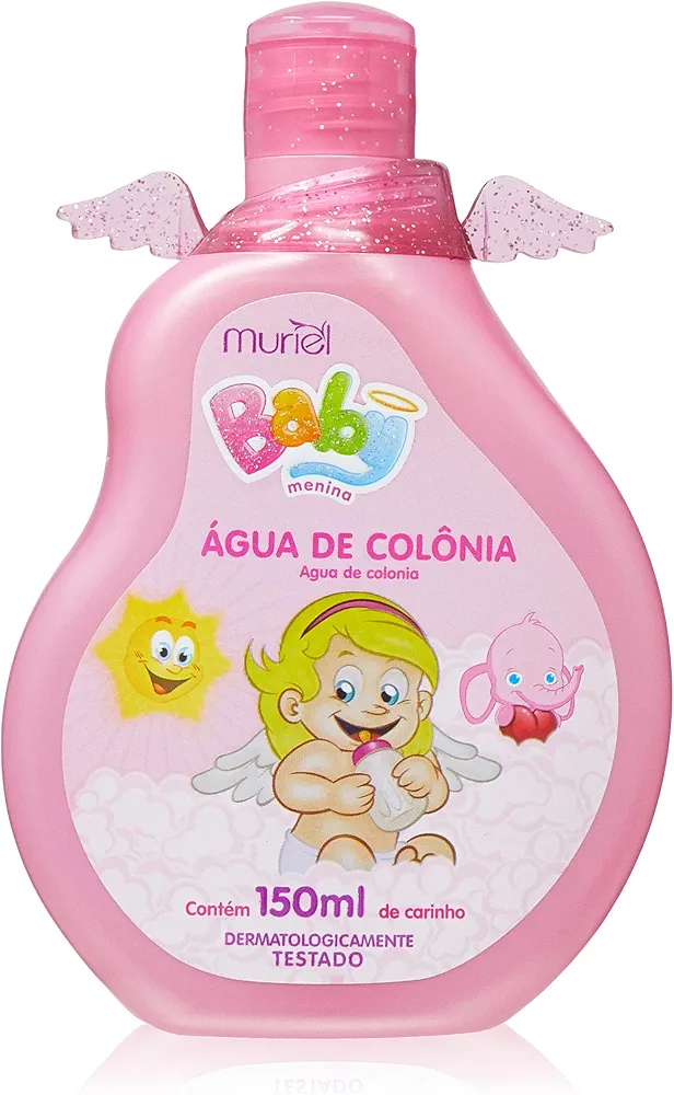 Muriel Baby Cologne Menina com Camomila e Aloe Vera - Baby Shampoo for Girls with Chamomile and Aloe 150ml - Imported from Brazil.