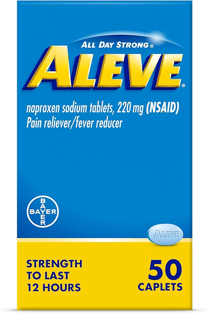 Aleve Pain Relief Naproxen Sodium Caplets ‐ 50 Count