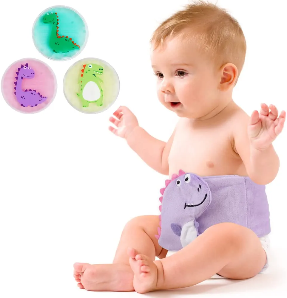 Hilph Bundle of Colic Relief for Newborns + 3 Dinosaur Kids Ice Packs