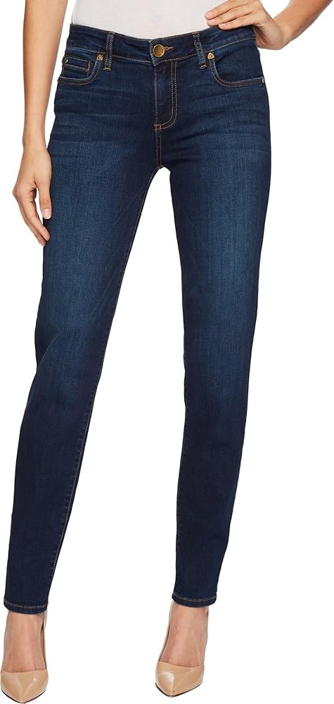 KUT from the Kloth Diana Skinny Jeans - Jeans for Women - Cotton Blend Fabric - Contrast Topstitching