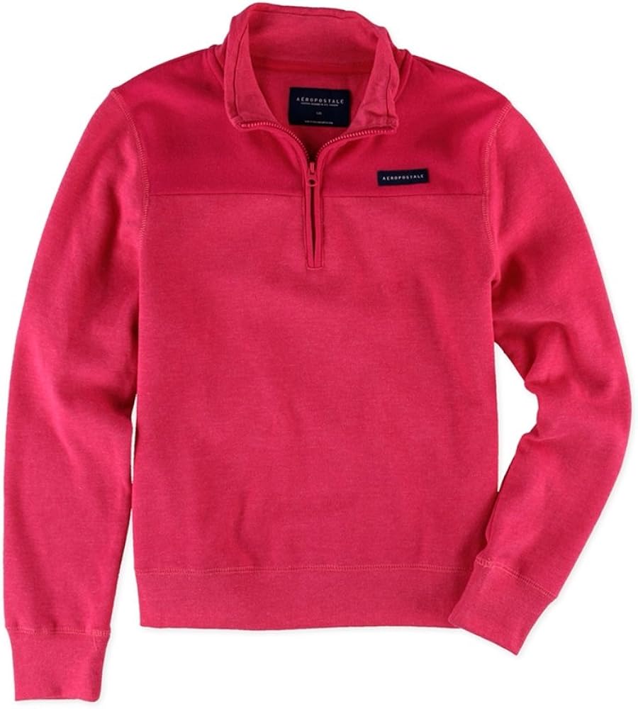 AEROPOSTALE Womens Fleece 1/4 Sweatshirt, Pink, X-Small