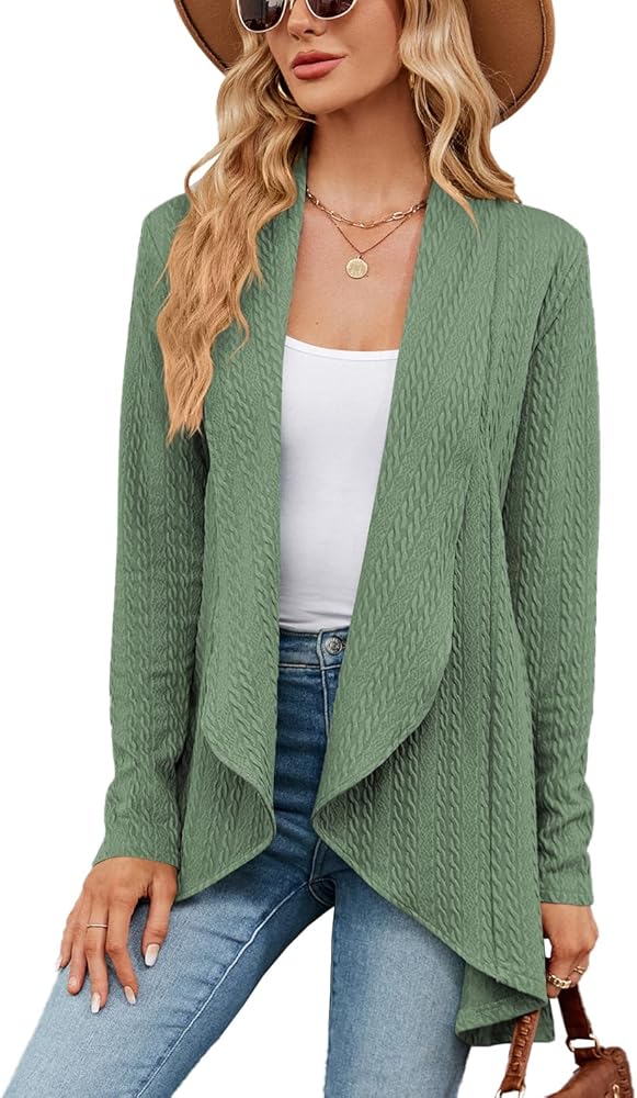 Cardigan for Women Long Sleeve Sweaters Casual Lightweight Knit Open Front Fall Fashion Outfits