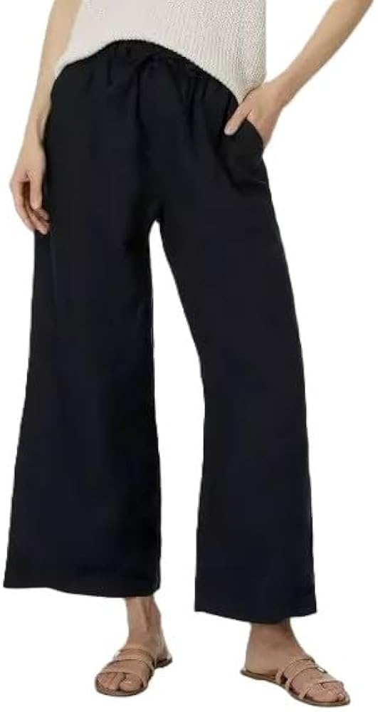 Splendid Ladies' Wide Leg Tencel Pants (US, Alpha, Medium, Regular, Regular, Black)