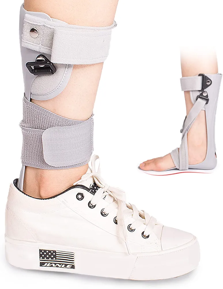 Medical Afo Foot Drop Brace Splint Ankle Foot Orthosis AFO Walking with Shoes or Sleeping for Men Women Stroke Hemiplegia Foot Drop Postural Correction Brace （Large-Right）