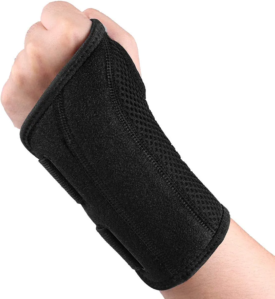 ZEPOHCK Wrist Brace, Adjustable Wrist Support, Wrist Splint Tenosynovitis Stabilizer Brace for Tendonitis, Relieve Arthritis & Sprains Pain Fits Men and Women (Left hand-[Single][Large])