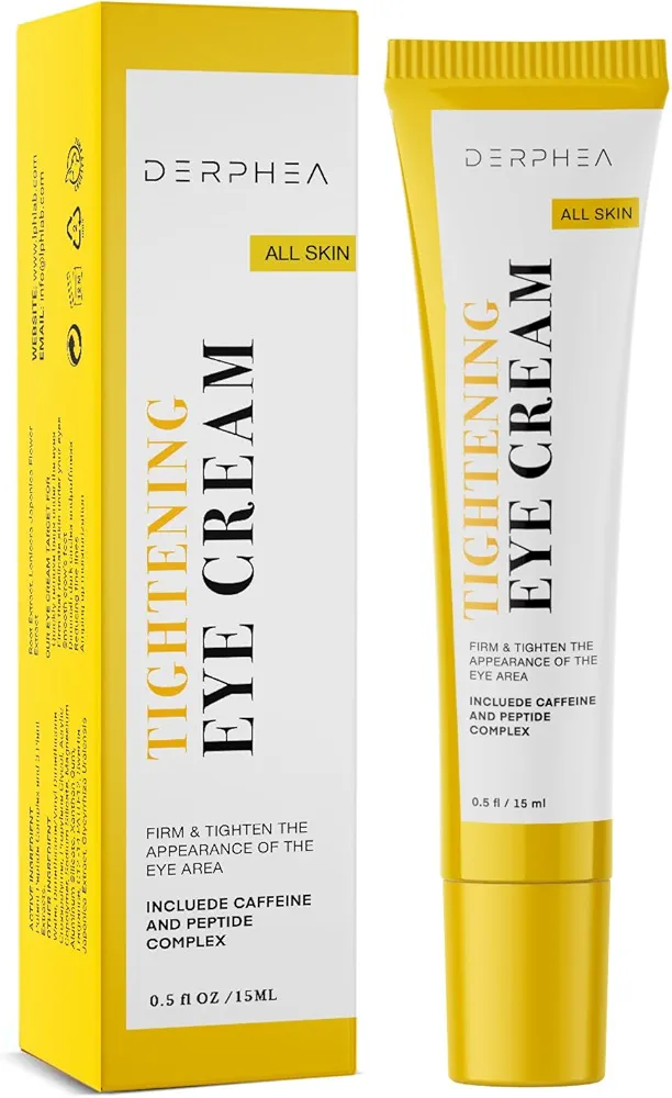 Instant Temporary Eye Tightener Cream: Reduces The Look of Under Eye Bags, Dark Circles & Puffiness, Anti-Aging Fine Lines, Firm Delicate Skin Under Your Eyes, Rapid Eye Firming 0.5 oz